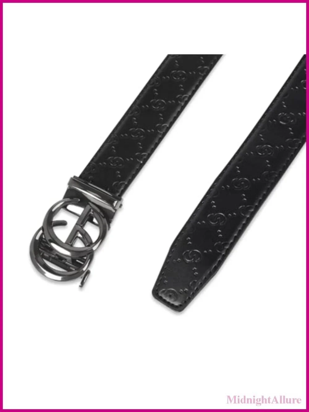 Leather Dress Belt Business Automatic Buckle Adjustable 41